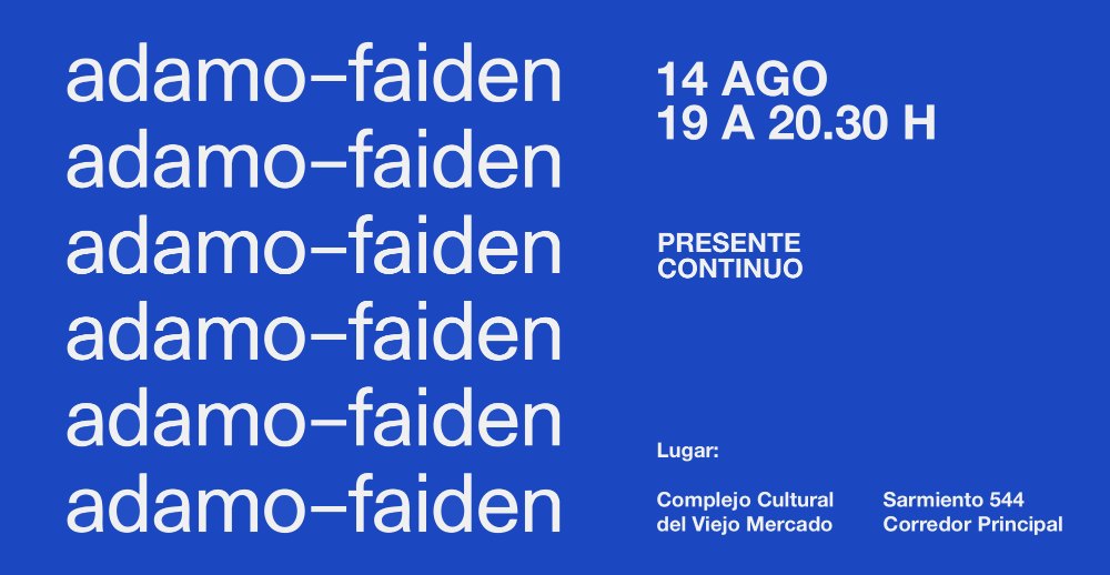 adamo–faiden · Presente continuo