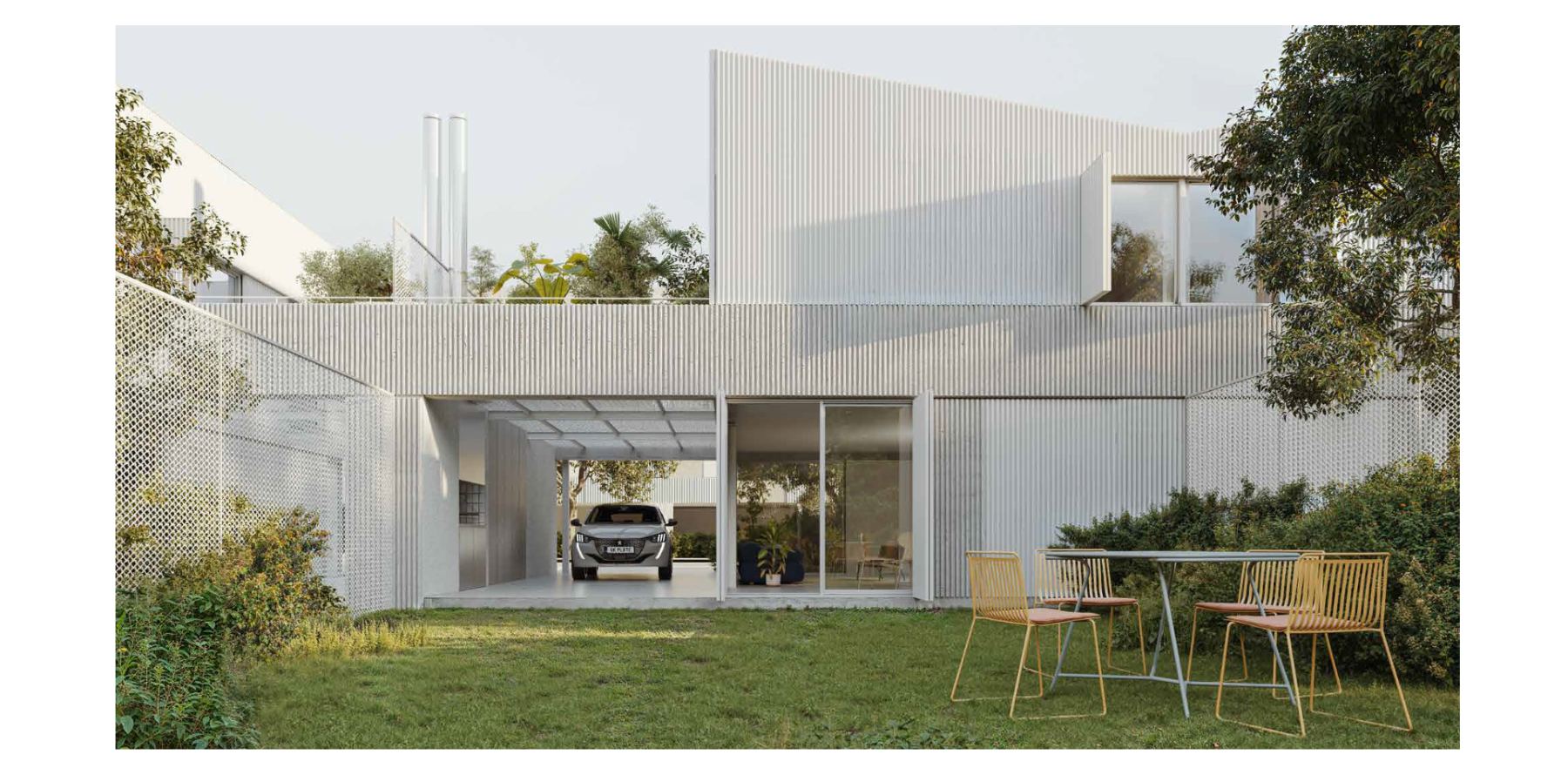 Vivienda Housing — patio, cochera y jardín privado